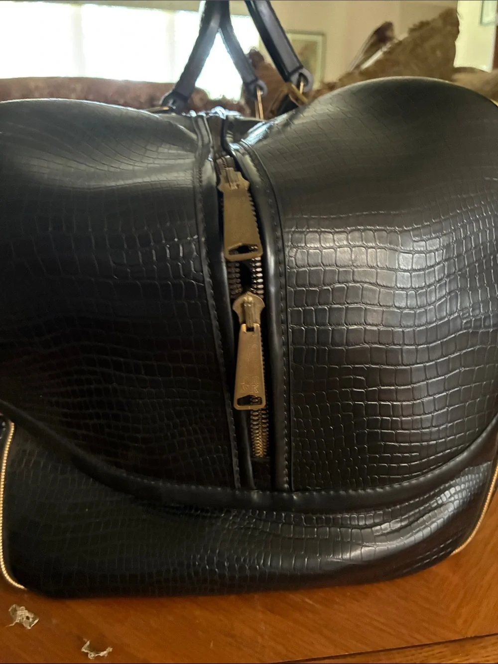 Vintage 1960’s Sport/ Gym-bag /Overnight Bag Or Carry On  With Gold Trim